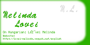 melinda lovei business card